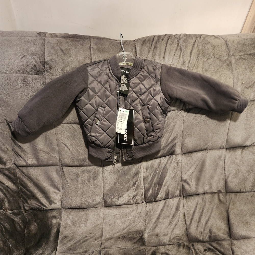 Kids Quilted Gray Jacket